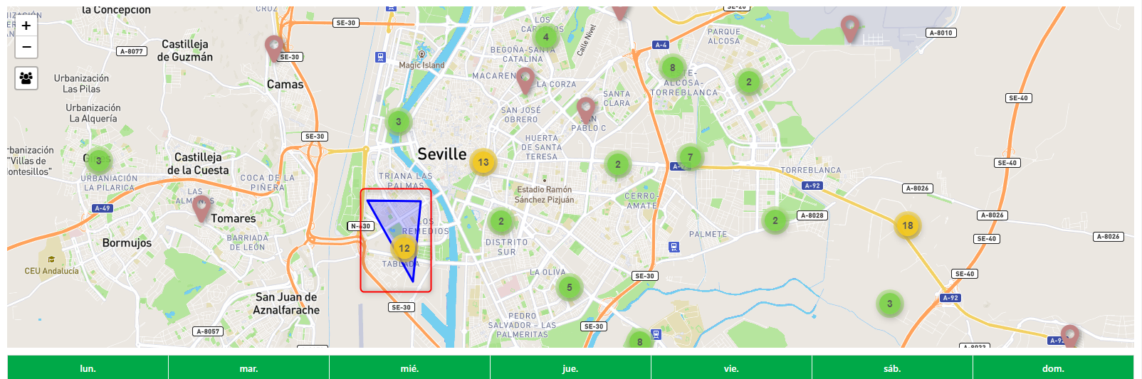 Mapa interactivo de EviSane