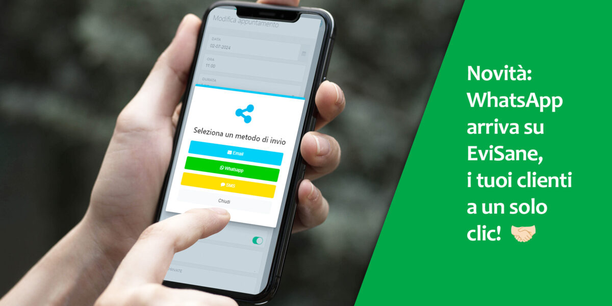 WhatsApp su EviSane, i tuoi clienti a un solo clic